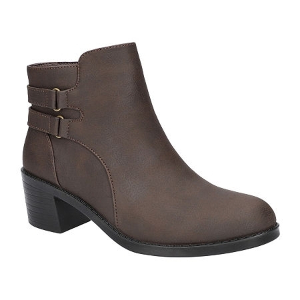 Wide Width Women's Murphy Bootie by Easy Street in Brown Matte .USED ONCE